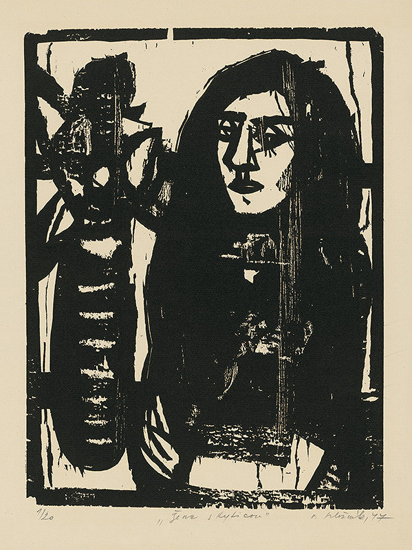 Vincent Hložník – Žena s kyticou 