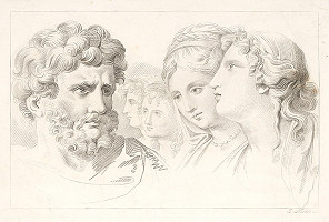 Johann Joseph Neidel – Štúdie hláv 