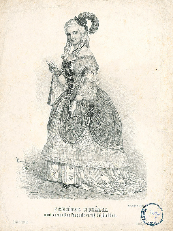 Miklós Barabás – Speváčka Rozália Schodel 