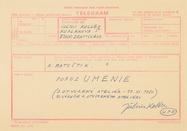 Július Koller – porozUMENIE  