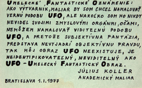 Július Koller – Umelecké Fantastické Oznámenie: ako výtvarník, maliar.... 