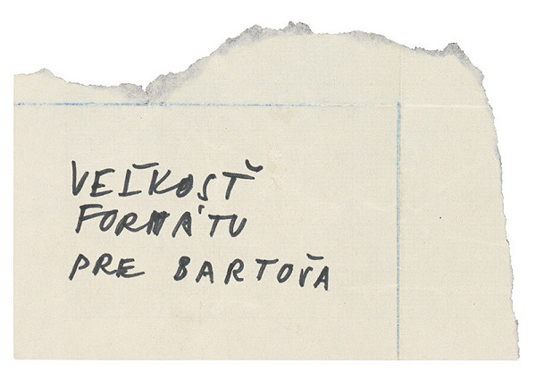 Július Koller – Archive JK/Size Format for Bartoš 