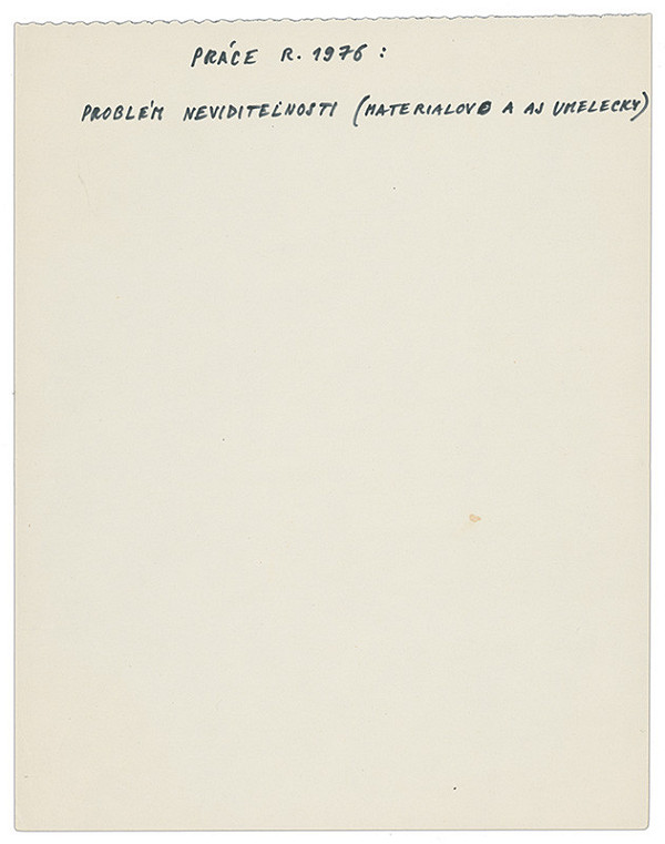 Július Koller – Archív JK/Práce r. 1976: 