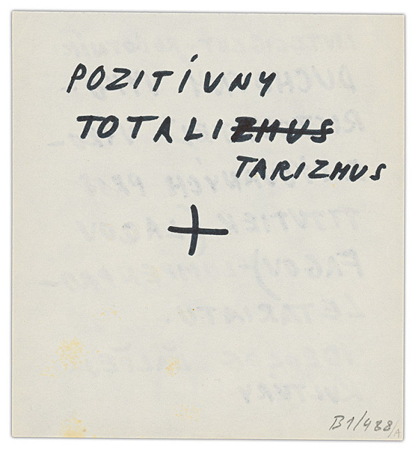 Július Koller – Archív JK/Pozitívny totaliZMUS/tarizmus 