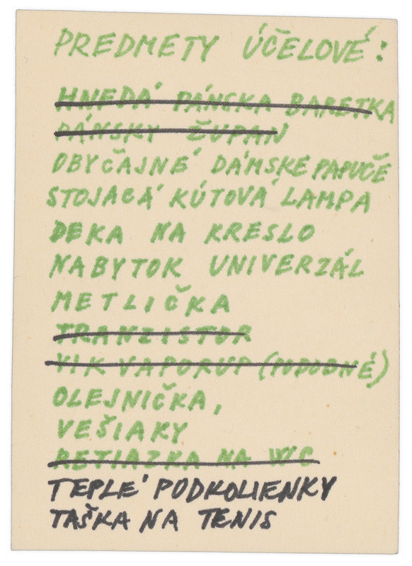 Július Koller – Archív JK/Predmety účelové: 