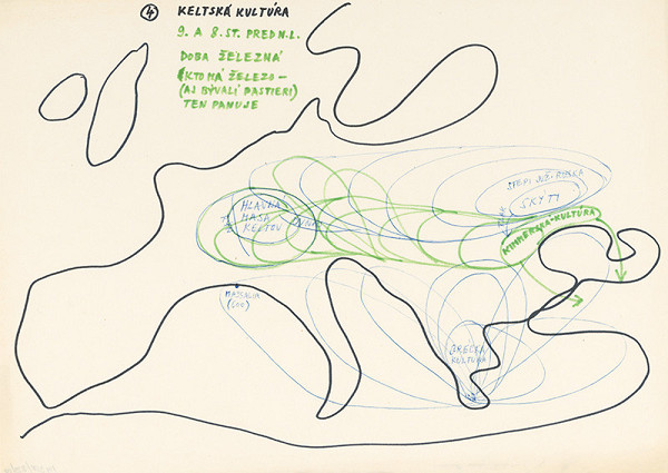 Július Koller – Archív JK/Keltská kultúra (mapa 4)