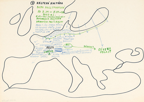 Július Koller – Archív JK/Keltská kultúra (mapa 7)