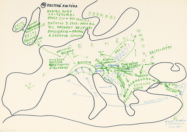 Július Koller – Archív JK/Keltská kultúra (mapa 10)