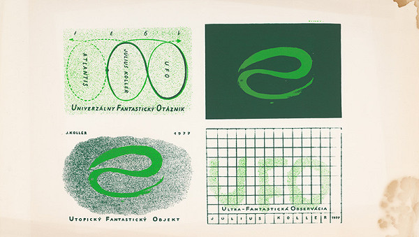 Július Koller – Archív JK/Makulatúra (4 textkarty)