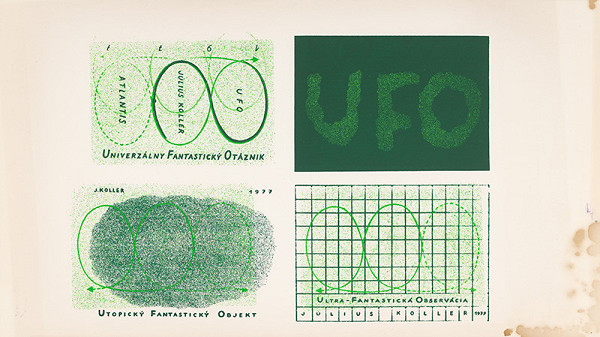 Július Koller – Archív JK/Makulatúra (4 textkarty) 