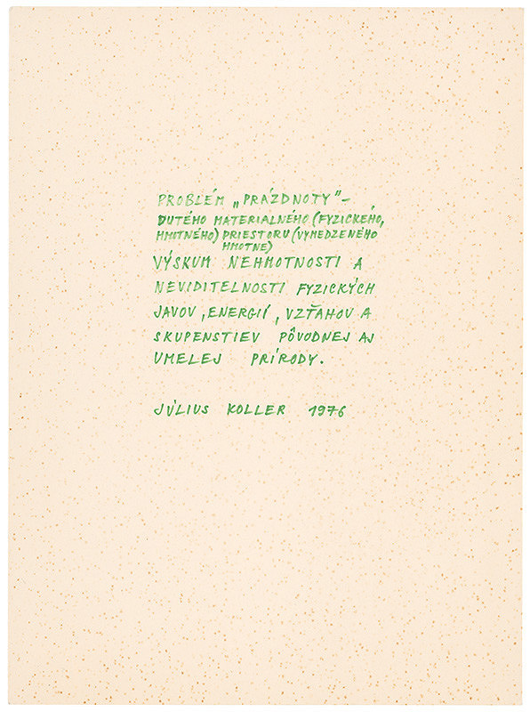 Július Koller – Problém „prázdnoty“...