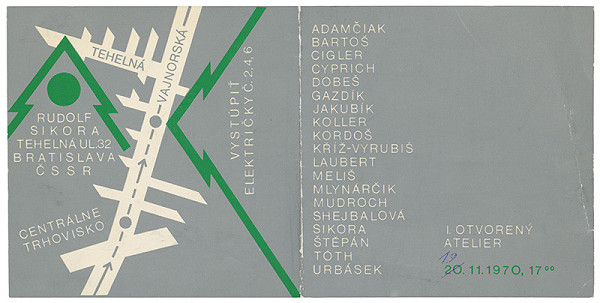 Rudolf Sikora – Pozvánka na 1. Otvorený ateliér