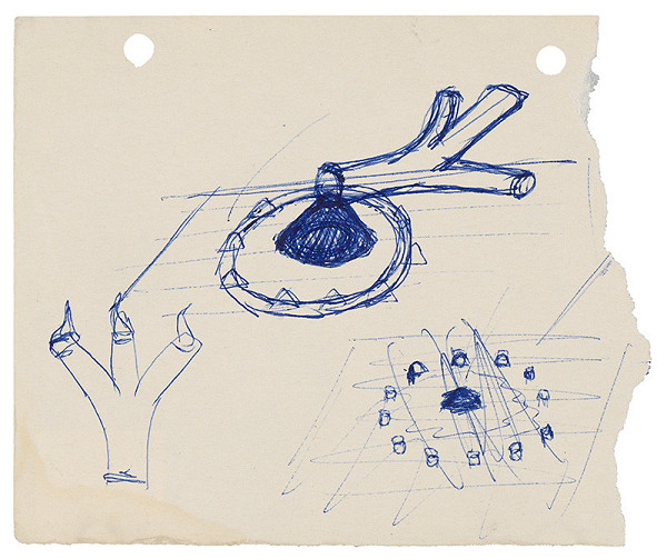 Peter Bartoš – Balnea, činnosť s hmotou. Kresba akcie (2)     