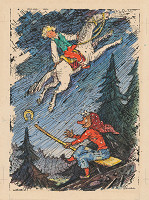 Ľudovít Fulla – Janko s tátošom a striga na metle 