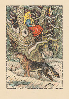 Ľudovít Fulla – Marienka na strome v lese 