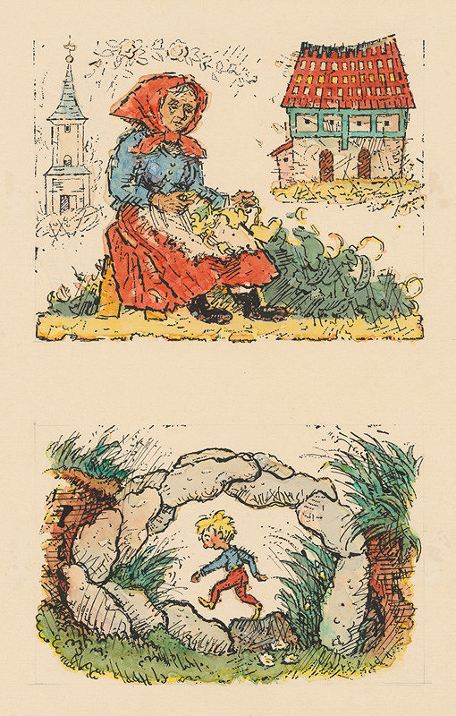 Ľudovít Fulla – Jankova matka pri oberaní hrachu 