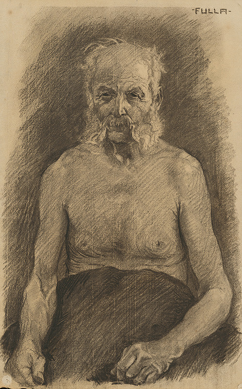 Ľudovít Fulla – Štúdia poloaktu staršieho muža 