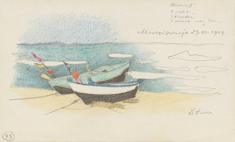 Ľudovít Fulla – Lodičky na brehu Baltského mora 