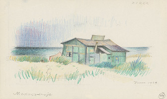 Ľudovít Fulla – Chatrč na morskom brehu 