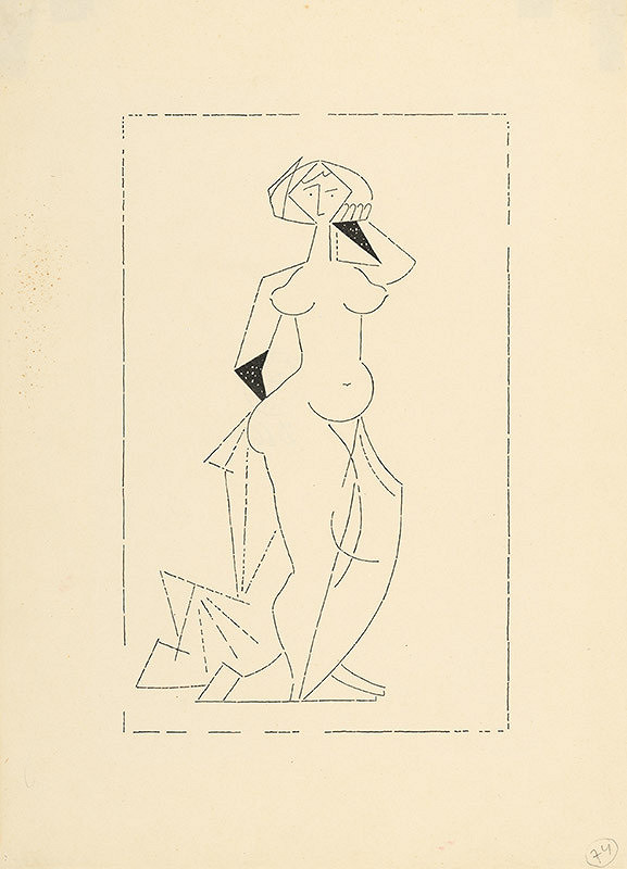 Ľudovít Fulla – Akt s drapériou 