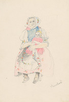 Ľudovít Fulla – Sediaca matka s dieťaťom 