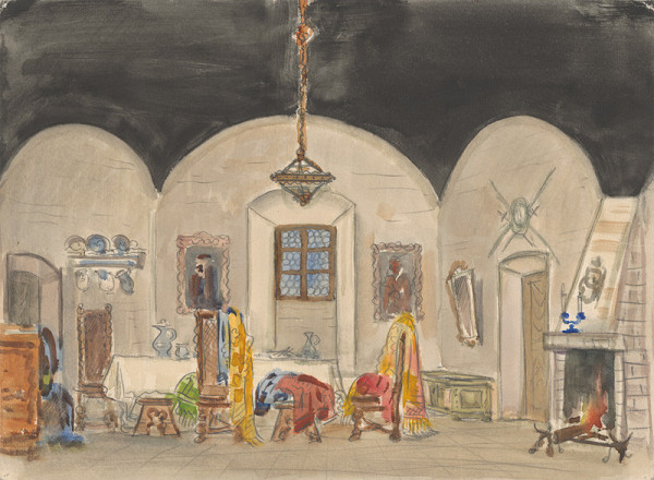 Martin Benka – The Comital Room - Stage Design for the Production of the Play Jánošík 