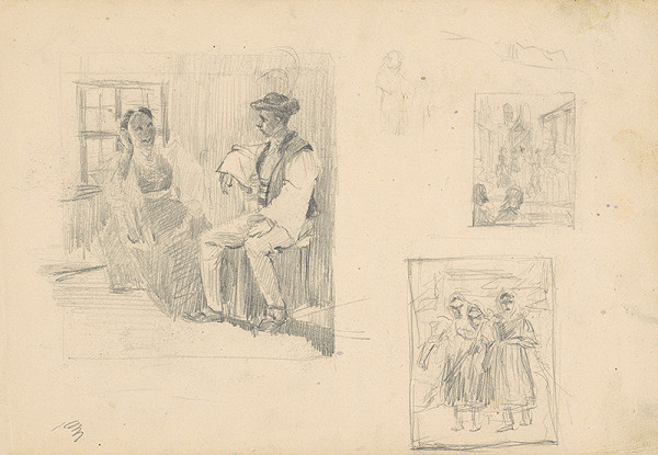 Jaroslav Augusta – Tri štúdie s figurálnou kompozíciou  