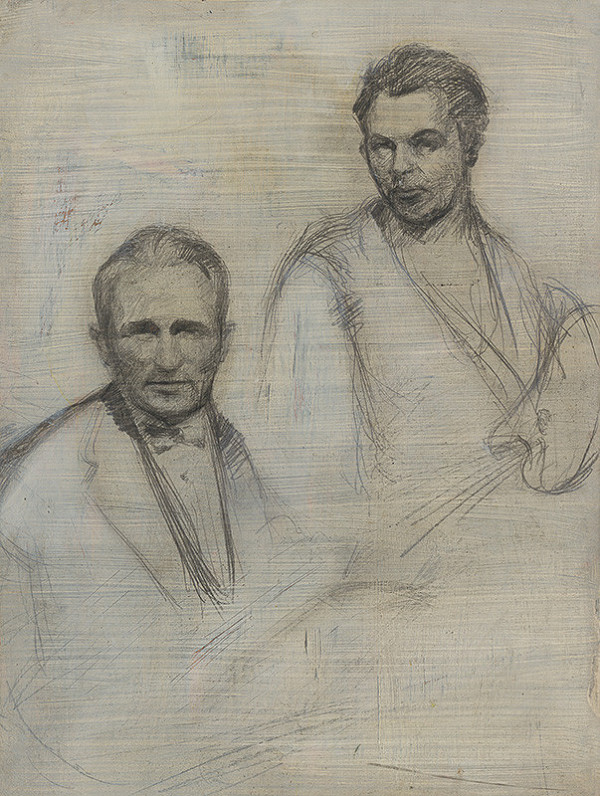 Anton Djuračka – Study of Self-Portrait with Brother