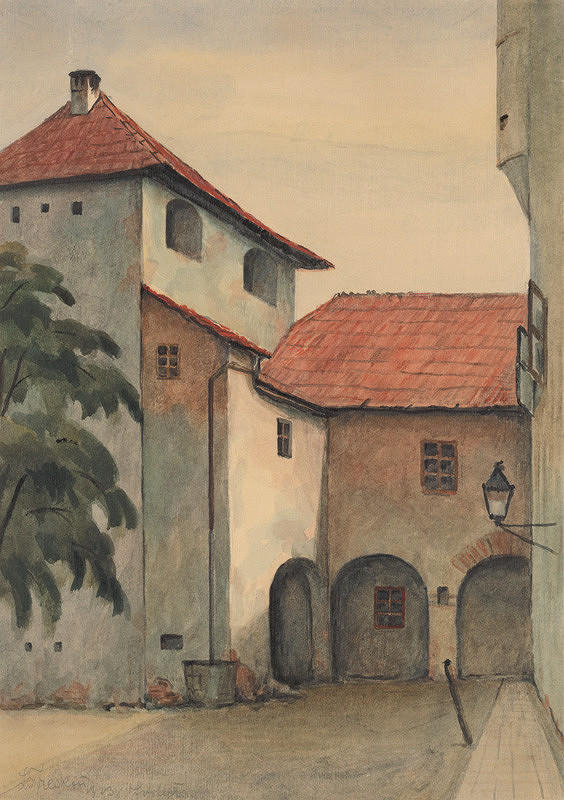 Ladislav Treskoň – Courtyard in Zvolen 
