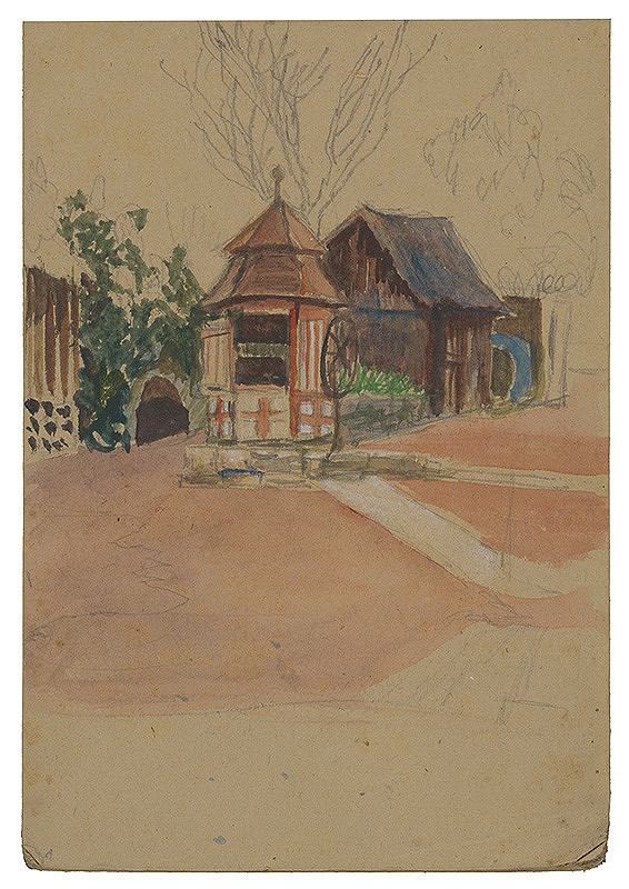 Margita Czóbelová – Štúdia studne na dvore  