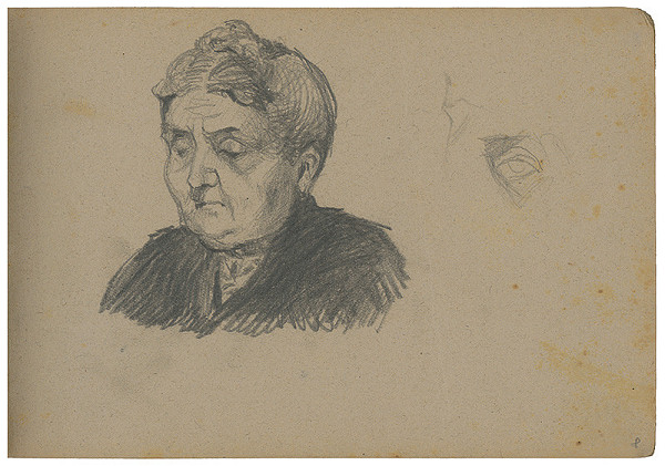 Margita Czóbelová – Náčrt portrétu staršej ženy  