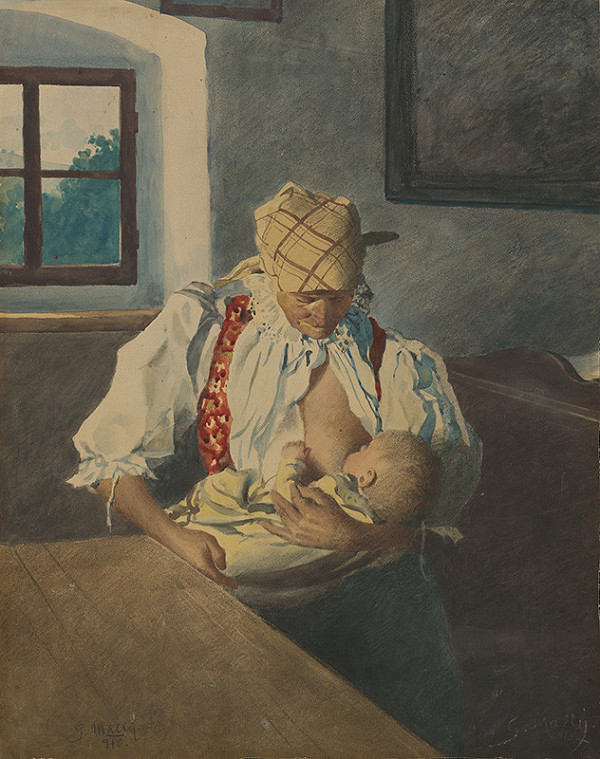 Gustáv Mallý – Dojčiaca matka