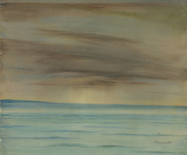 Július Schubert – Západ slnka pri mori