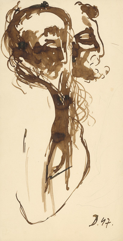 Róbert Dúbravec – Dve mužské hlavy z profilu 