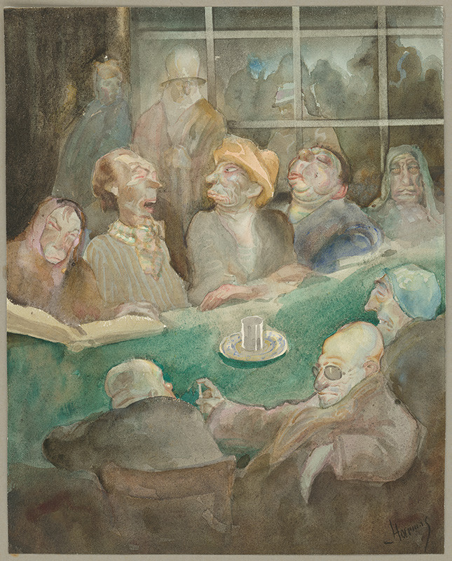 Karol Harmos: Pri zelenom stole, 1930 – 39, Slovenská národná galéria