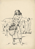 Július Flache – Žena s košom 