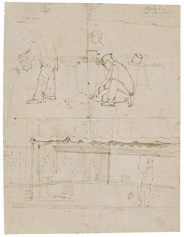 Ladislav Mednyánszky – Dva kompozičné náčrty s vojenskými motívmi 