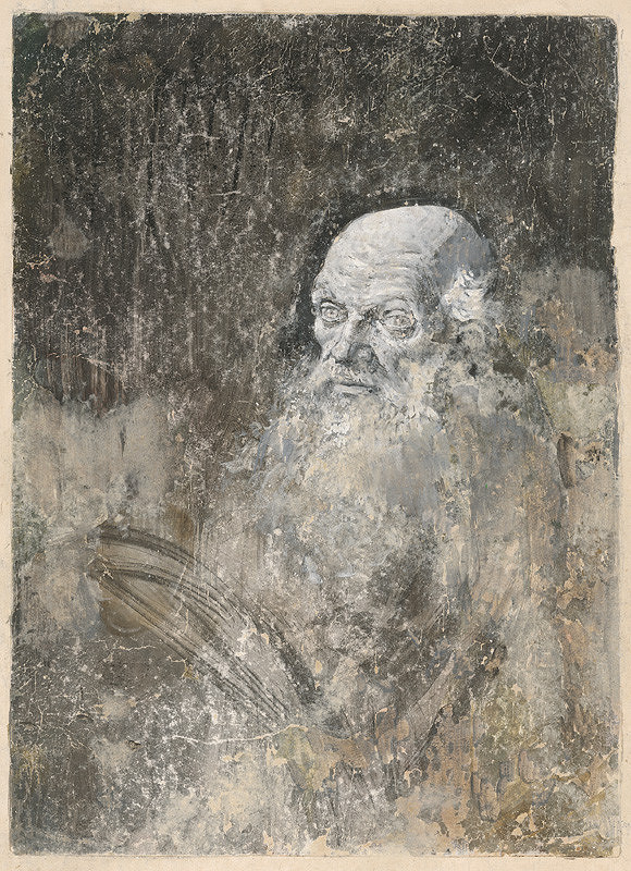 Ladislav Mednyánszky – Head of an Old Man with White Beard