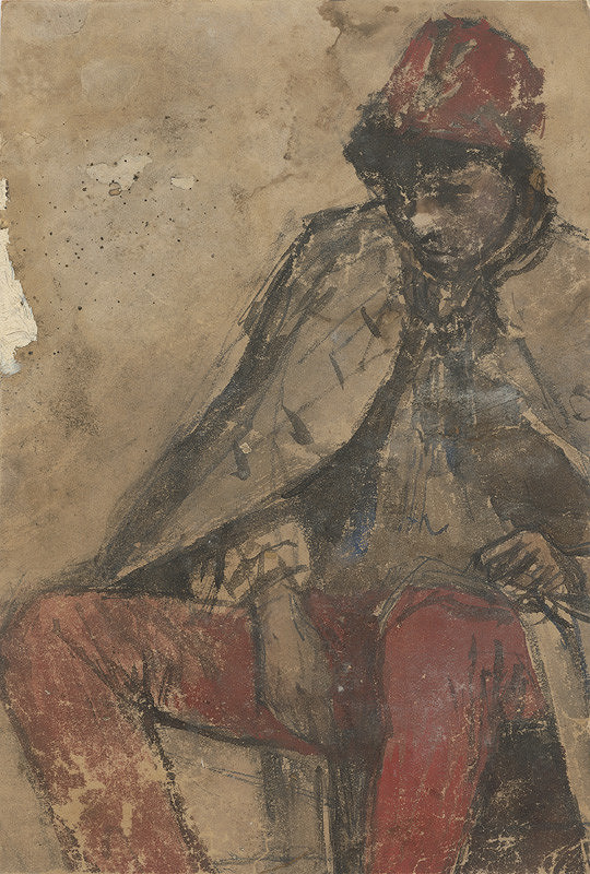 Ladislav Mednyánszky – Sediaci cigáň 