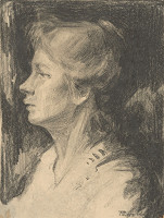 Eduard Putra – Štúdia ženského profilu 