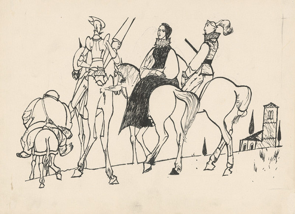 Vincent Hložník – Don Quijote odprevádza dámu 