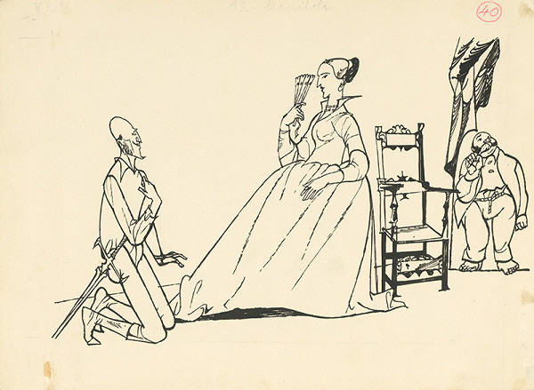 Vincent Hložník – Don Quixote at an Audience with a Lady 