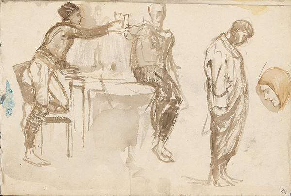 Ladislav Mednyánszky – Štúdia k portrétu mladého muža  