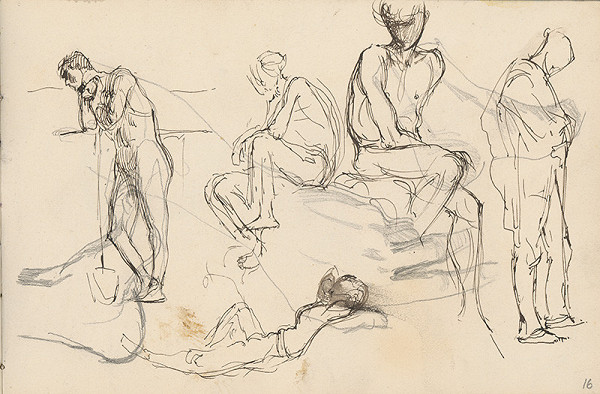 Ladislav Mednyánszky – Štúdie piatich postáv v rôznych polohách  