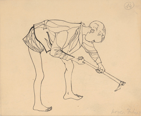 Viera Bombová – Okopávajúci chlapec 