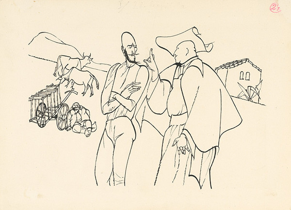 Vincent Hložník – Don Quijote sa zhovára s prelátom 