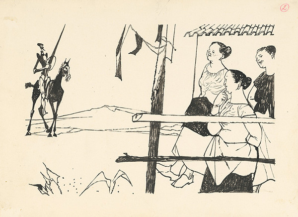 Vincent Hložník – Don Quixote Coming into a Village 