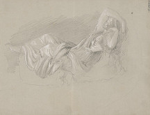 František Janček – Štúdia ležiacej ženskej postavy 