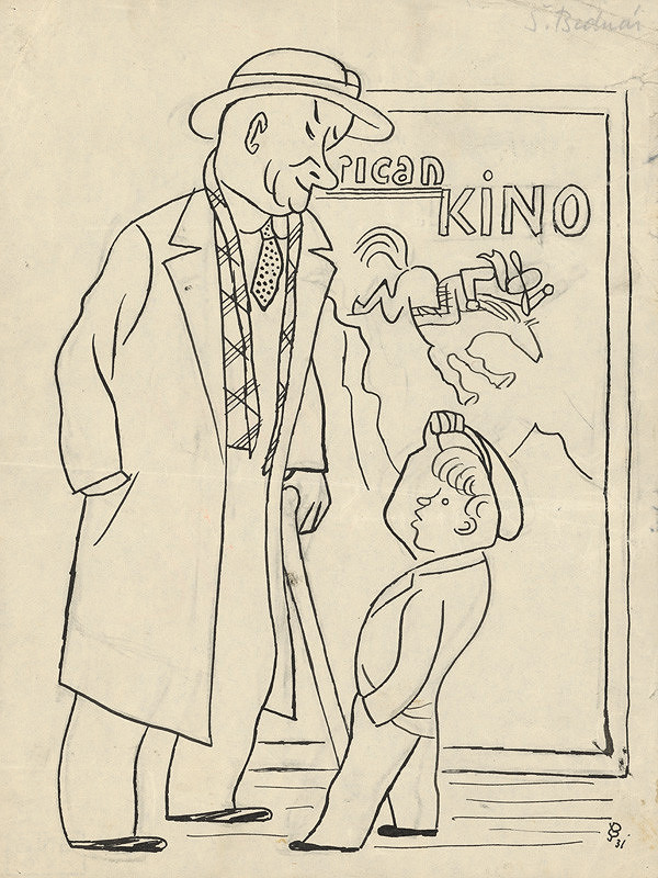 Štefan Bednár – Pred kinom - 1931 
