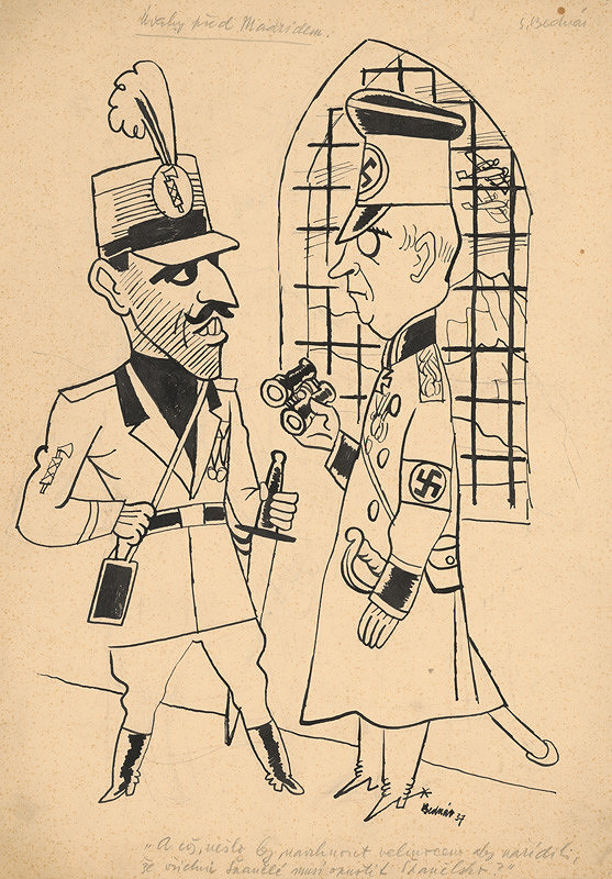 Štefan Bednár – Úvahy pred Madridom, 1937. Španielsky kráľ Alfonz a nemecký generál